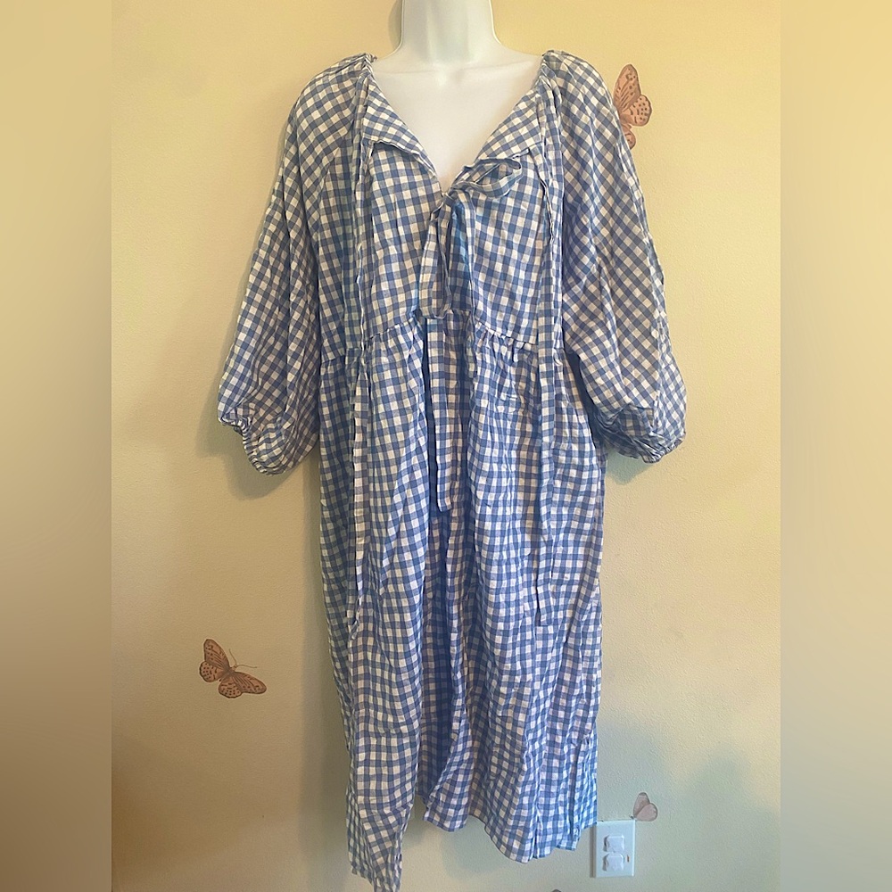 The Lullaby Club Blue Gingham Florence Dress